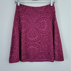 PATAGONIA Size XS Magenta Mosaic Jersey Knit Pull-On Morning Glory Skirt 20506